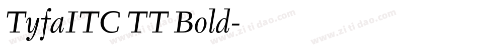 TyfaITC TT Bold字体转换